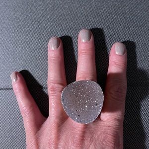 H. Stern 18K solid Yellow Gold, Druzy Quartz!